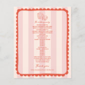 Palmboom blad roze streep bruiloft (Achterkant)