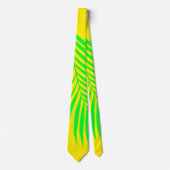 Palmboom blad Tropische Neon Geel Groen Abstract Stropdas (Voorkant)