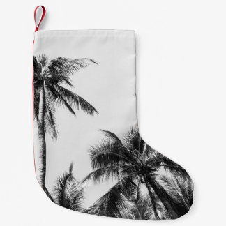 Palmboom blad zwart wit kleine kerstsok