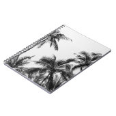 Palmboom blad zwart wit notitieboek (Linkerzijde)
