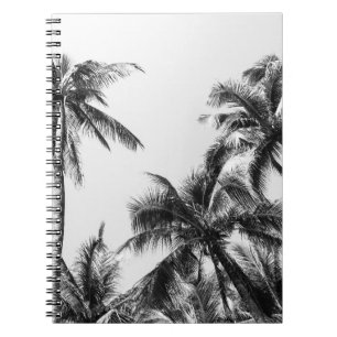 Palmboom blad zwart wit notitieboek