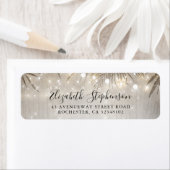 Palmboom bladeren en String Lights Beach Party Etiket (Insitu)