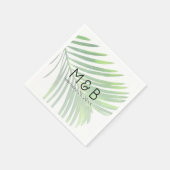 Palmboom bladeren tropische gepersonaliseerde serv servet (Hoek)