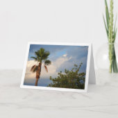 Palmboom Blauwe Lucht Portret Kaart (Voorkant)