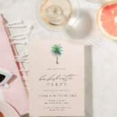 Palmboom Blush Bachelorette Party Kaart