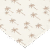 Palmboom Boho Kust Farmhouse Beige En Tan Tafelkleed (Gekanteld)