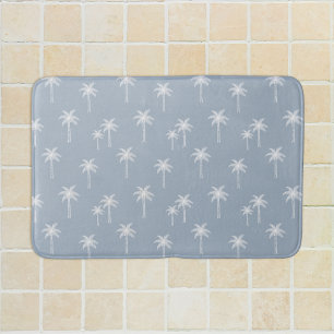 Palmboom Boho Kustboerderij Stofblauw Badmat