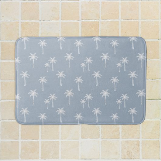 Palmboom Boho Kustboerderij Stofblauw Badmat