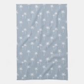 Palmboom Boho Kustboerderij Stofblauw Theedoek (Verticaal)