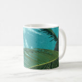 palmboom boven het water koffiemok (Voorkant rechts)