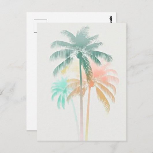 palmboom briefkaart (Voorkant / Achterkant)