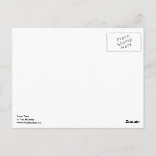 Palmboom - Briefkaart (Achterkant)