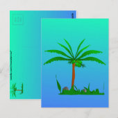 Palmboom Briefkaart (Voorkant / Achterkant)