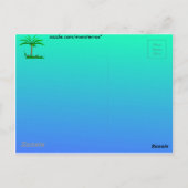 Palmboom Briefkaart (Achterkant)