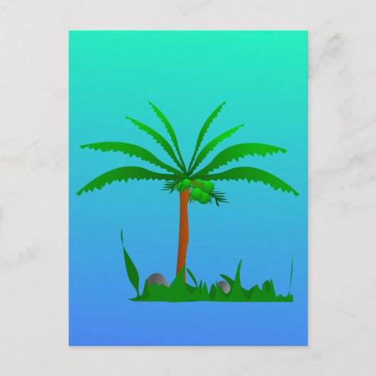Palmboom Briefkaart (Voorkant)