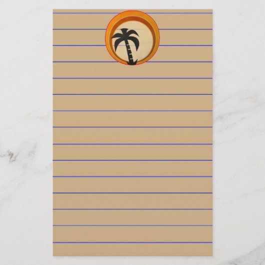 Palmboom Briefpapier (Voorkant)