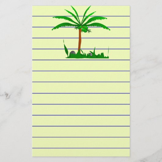 Palmboom Briefpapier (Voorkant)