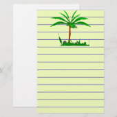 Palmboom Briefpapier (Voorkant / Achterkant)