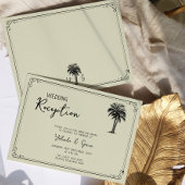  palmboom bruiloft alleen receptie kaart