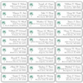 palmboom bruiloft gast Adresetiketten Sticker (Voorkant)