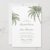 palmboom bruiloft kaart (Voorkant)