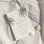  palmboom bruiloft kaart