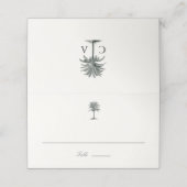  palmboom bruiloft plaatskaartje (Buitenkant ongevouwen)