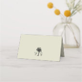  palmboom bruiloft receptie tafel plaatskaartje (Achterkant)