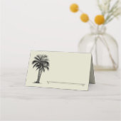  palmboom bruiloft receptie tafel plaatskaartje (Voorkant)