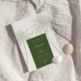  palmboom bruiloft save the date