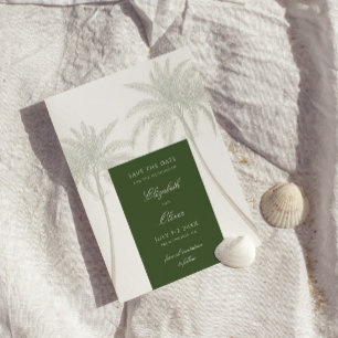  palmboom bruiloft save the date