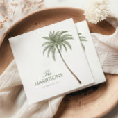  palmboom bruiloft servet