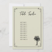 palmboom bruiloft tafel zitplattegrond Kaart (Voorkant)