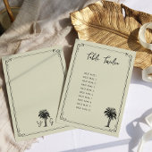 palmboom bruiloft tafel zitplattegrond Kaart