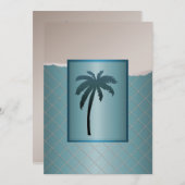Palmboom bruiloft uitnodigingen (Voorkant / Achterkant)