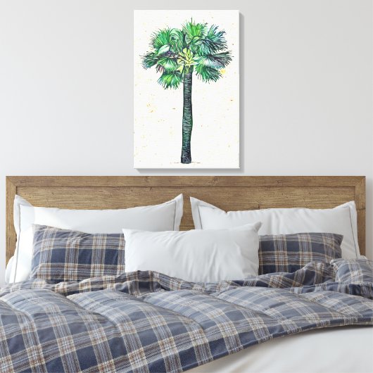 Palmboom Canvas Afdruk (Insitu (Slaapkamer))