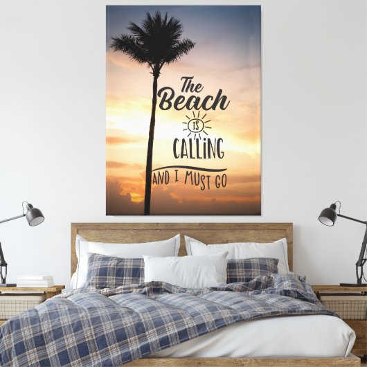 Palmboom Canvas Afdruk (Insitu (Slaapkamer))