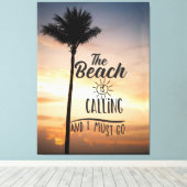 Palmboom Canvas Afdruk (Insitu (Houten vloer))