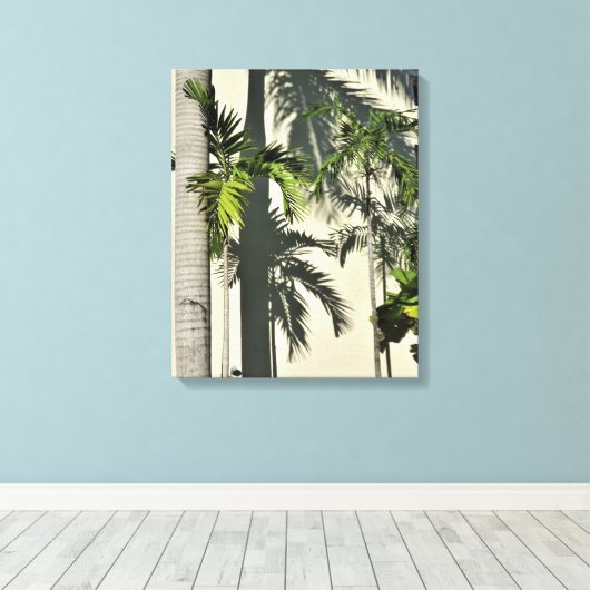 palmboom canvas afdruk (Insitu (Houten vloer))