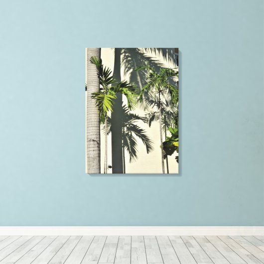 palmboom canvas afdruk (Insitu (Houten vloer))