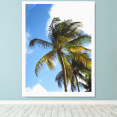 Palmboom canvasprint canvas afdruk (Insitu (Houten vloer))