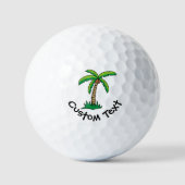 Palmboom Cartoon Golfballen (Voorkant)