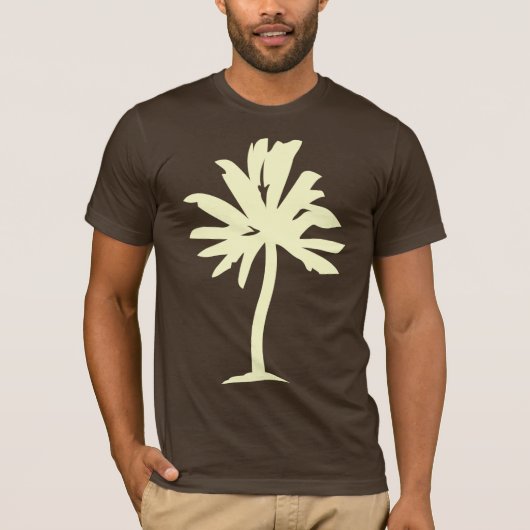 Palmboom - crème t-shirt (Voorkant)