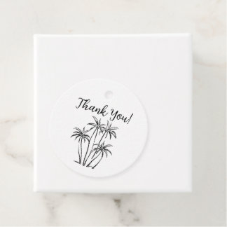 Palmboom Dank Je Favoriet Tag, Strand Bachelorette Bedankjes Labels