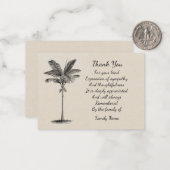 palmboom Dank u Notitiekaartje (Voorkant / Achterkant in situ)
