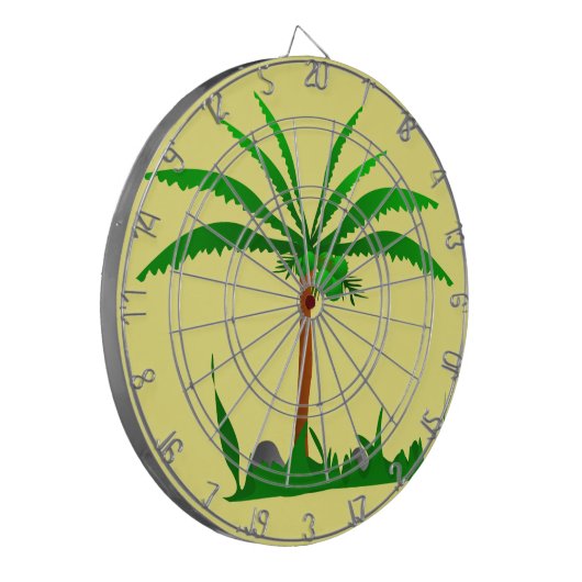 Palmboom Dartbord (Voorkant Links)