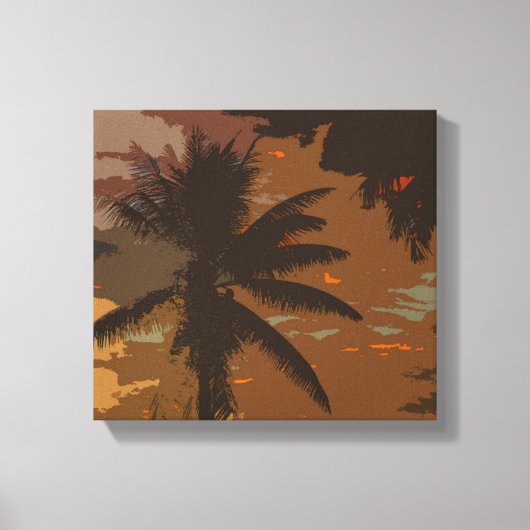 Palmboom dromen 1 canvas afdruk (Voorkant)