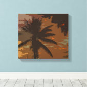 Palmboom dromen 1 canvas afdruk (Insitu (Houten vloer))