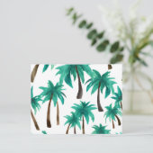 Palmboom Eenvoudige moderne Waterverf Briefkaart (Staand voorkant)