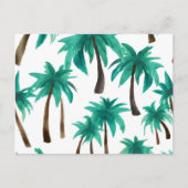Palmboom Eenvoudige moderne Waterverf Briefkaart (Voorkant)